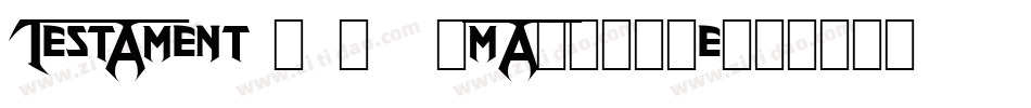 Testament B Formaldhyde字体转换